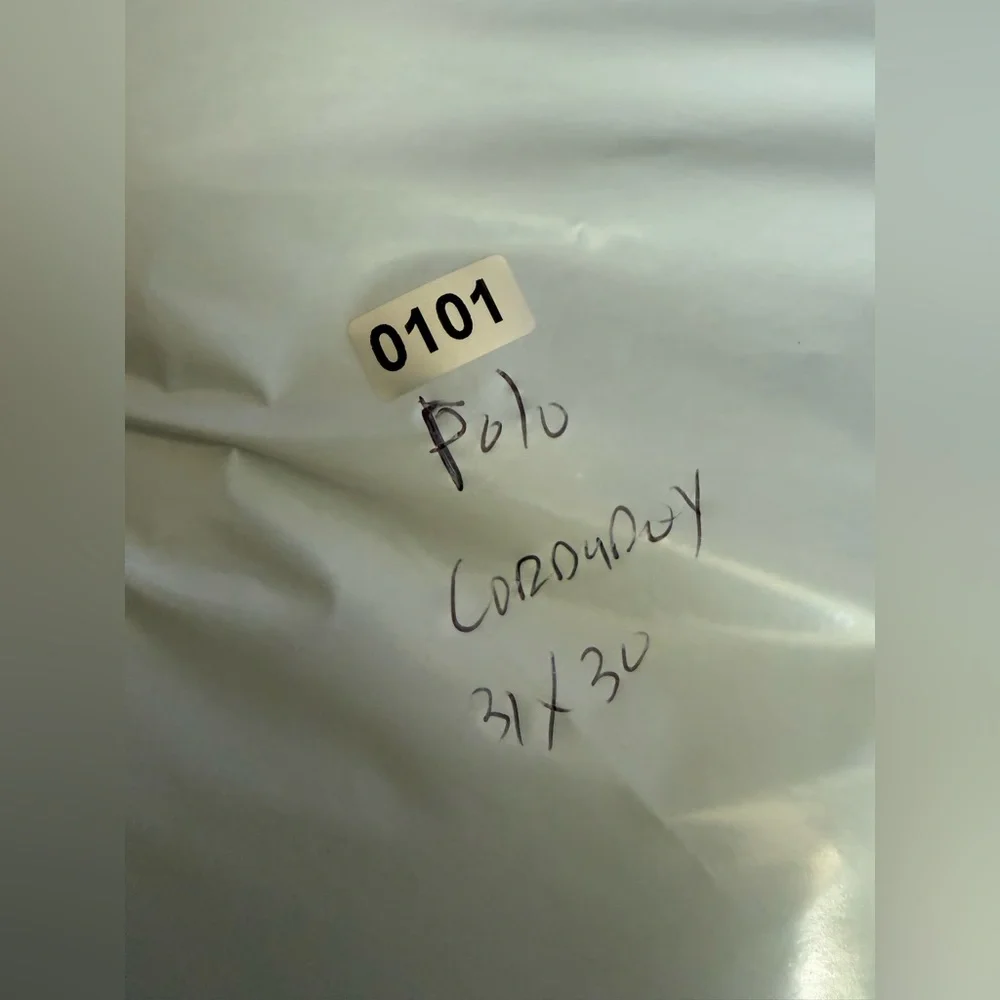 Vintage Polo Ralph Lauren 31x30 Khaki‎ Corduroy Pleated Made In USA